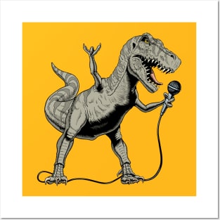 Tyrannosaurus is Singing Posters and Art